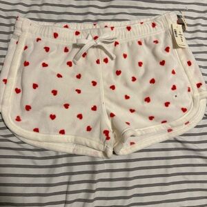 Aeropostale White and Red Heart Shorts